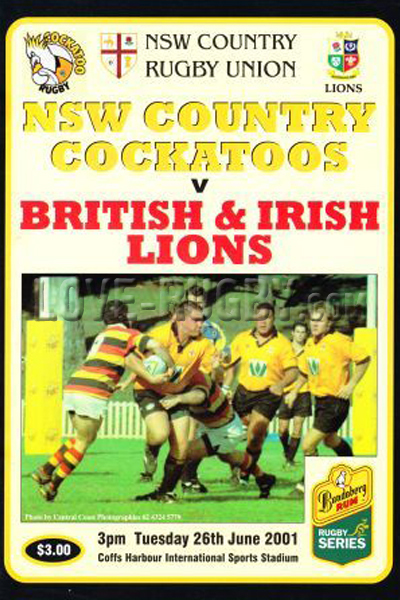 2001 NSW Country Districts v British and Irish Lions  Rugby Programme